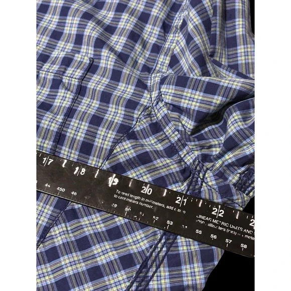 Robert Graham Shirt Mens Cotton Blue Tartan Plaid Tailored Fit Button Up Medium - Picture 5 of 14